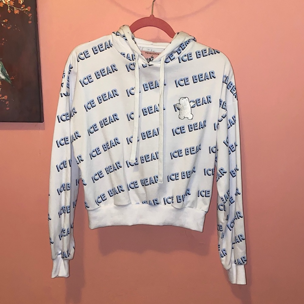 Penshoppe x We Bare Bears crop Hoodie